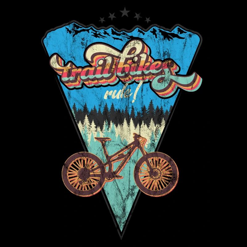 trail bikes rule washed and worn