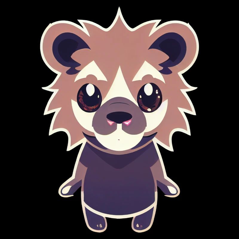 Süßer Löwe Chibi Kawaii Style