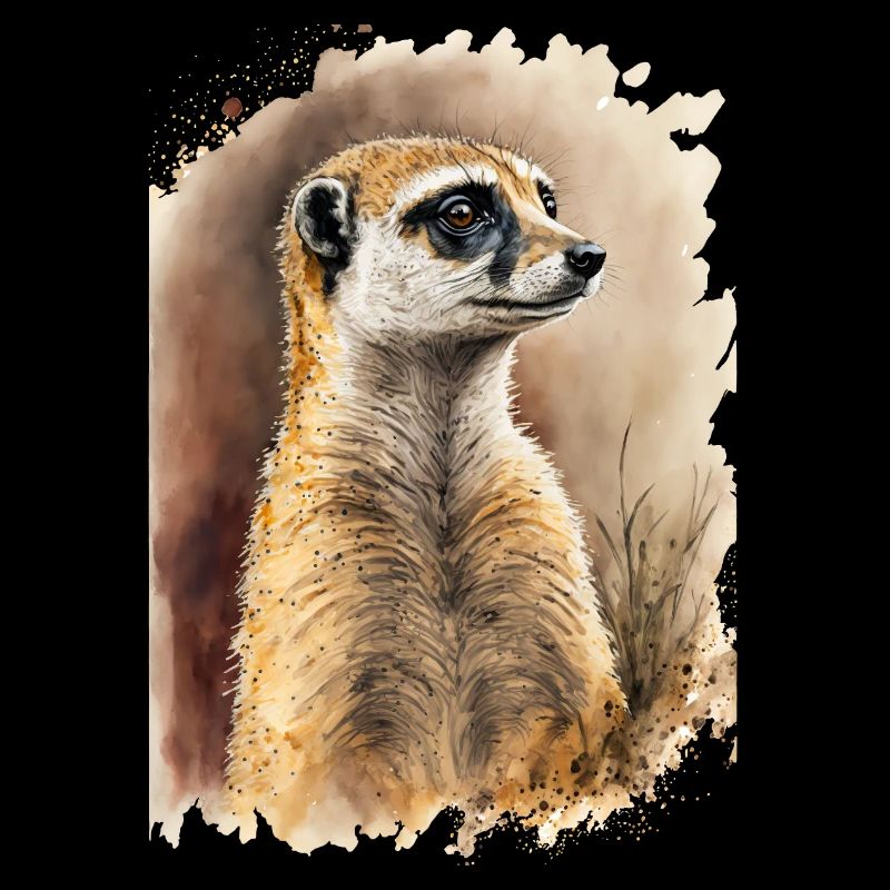 Aquarelles de suricates mignonnes