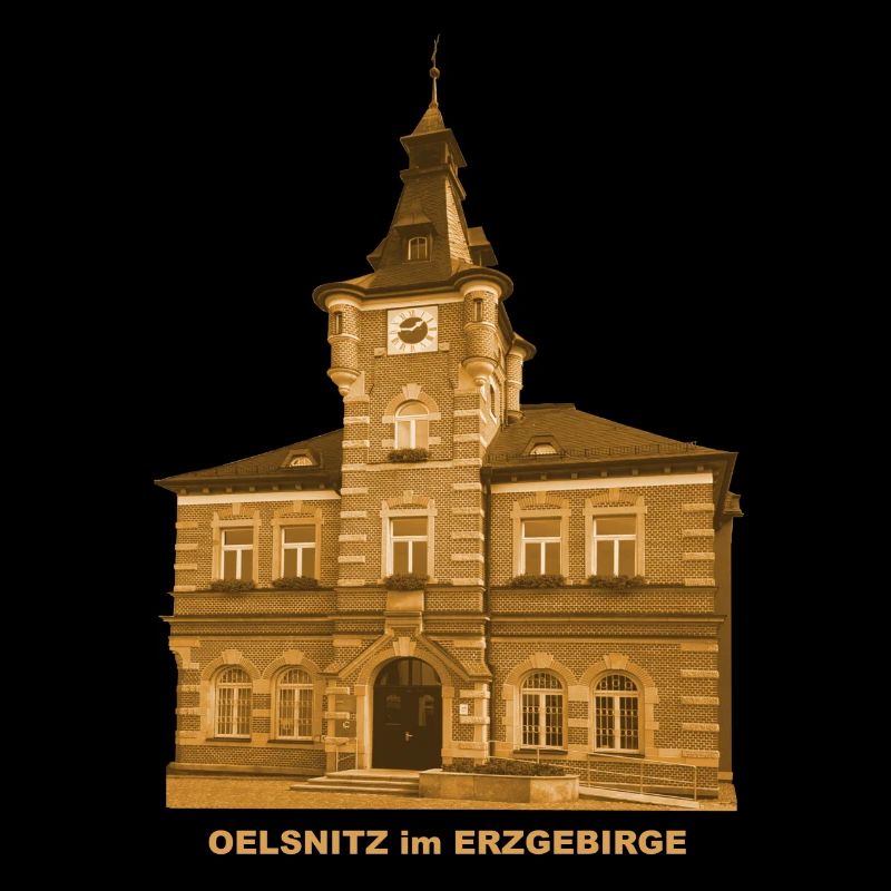 Oelsnitz Erzgebirge Town Hall Saxony Mining