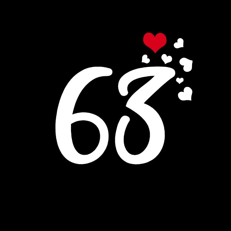 63e anniversaire Anniversaire Coeurs 63