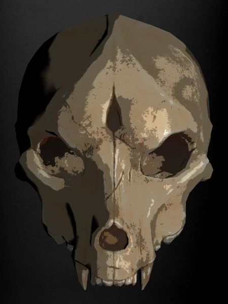 Skull with fangs
