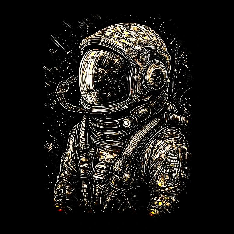 Astronaute au look rétro