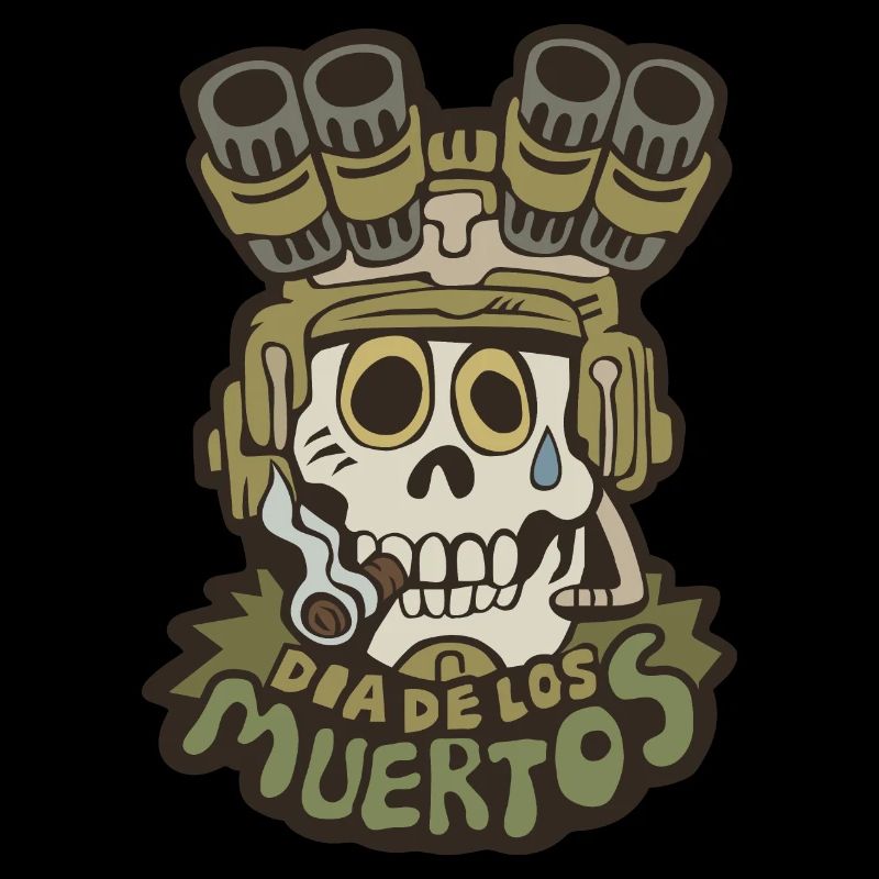 Dia De Los Muertos Special Forces Schädel - Wald