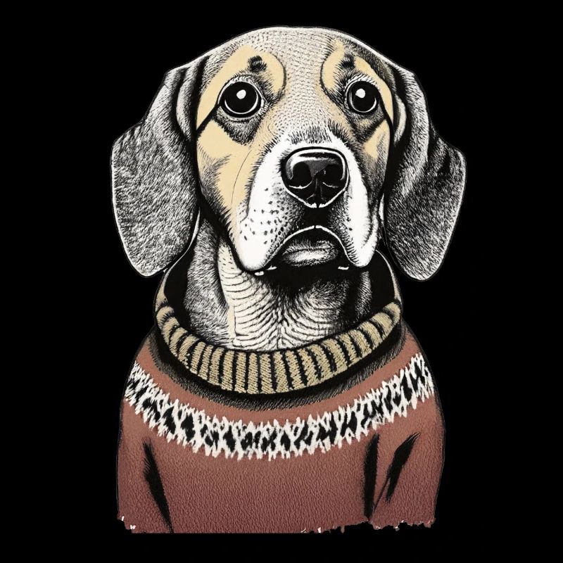 Hund im Pullover