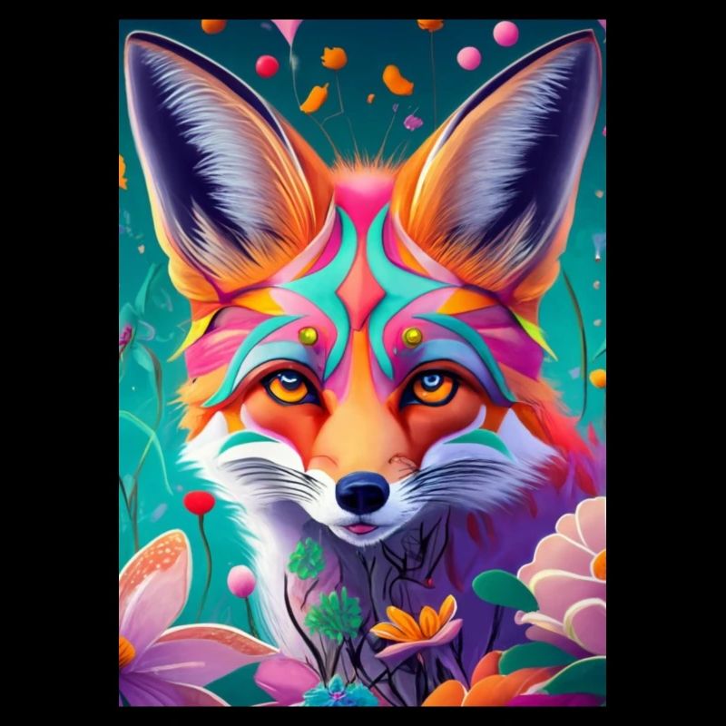 Fox graffiti illustration
