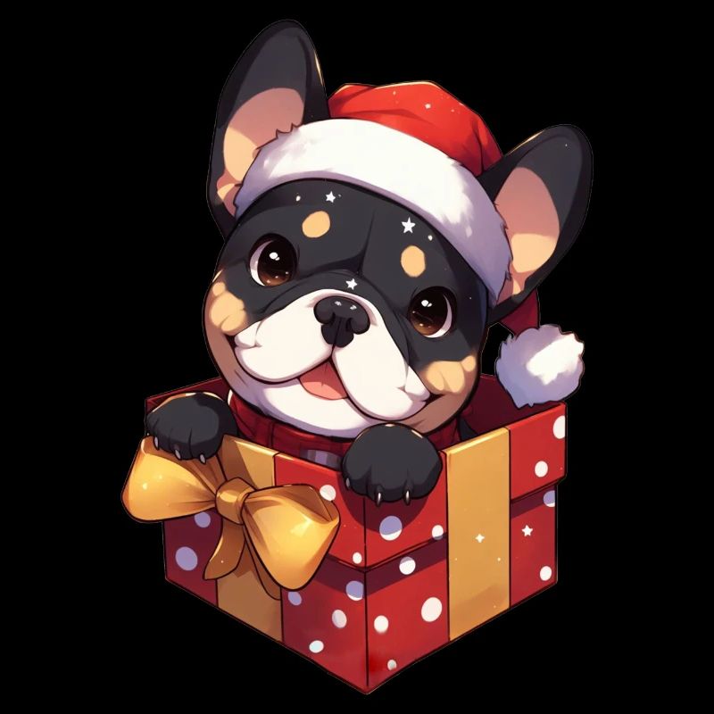 Frenchie Bully in a gift package