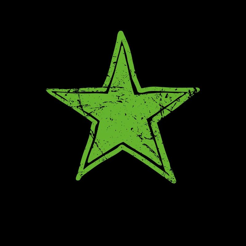 star drawn path cmyk green