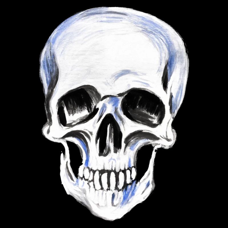 weißer gemalter Totenkopf