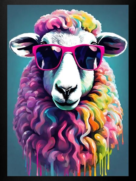 Schaf mit Brille