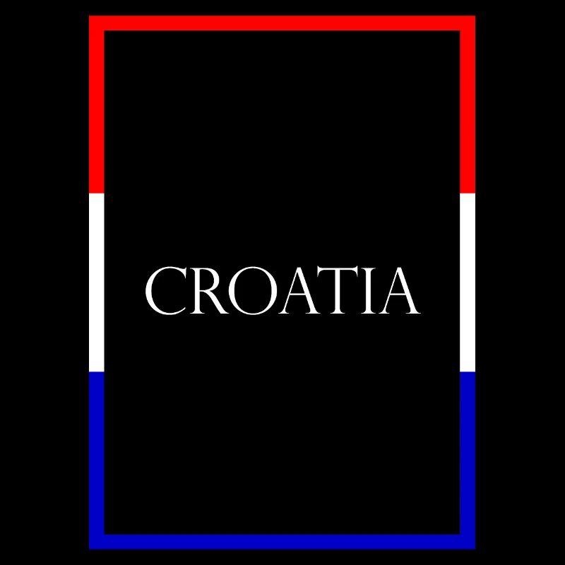 Croatia Croatia, Statement lettering with flag