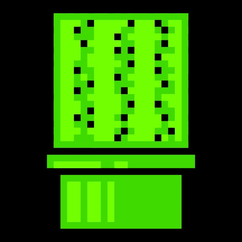 Cactus Cacti Retro Video Game Pixel Flower Pot