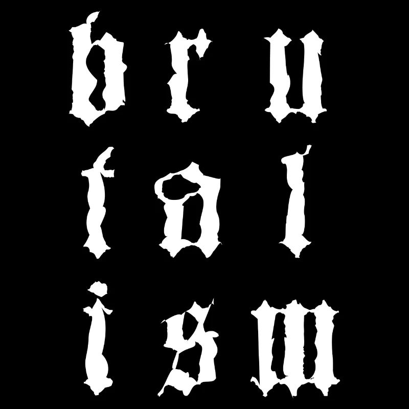 Brutalism architecture funny typographic design