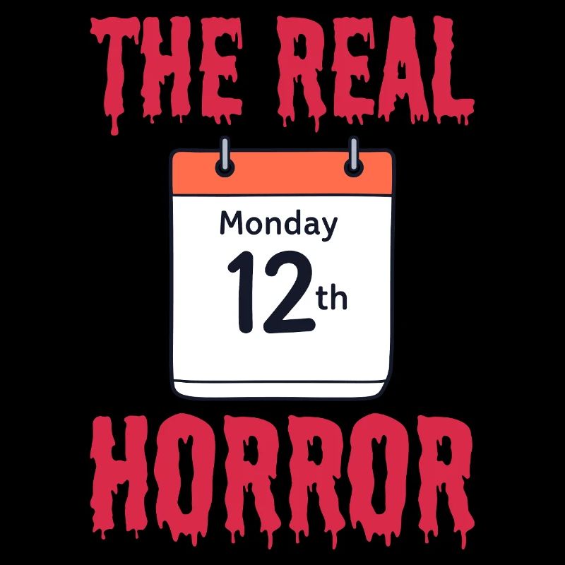 Monday Horror Calendar Design