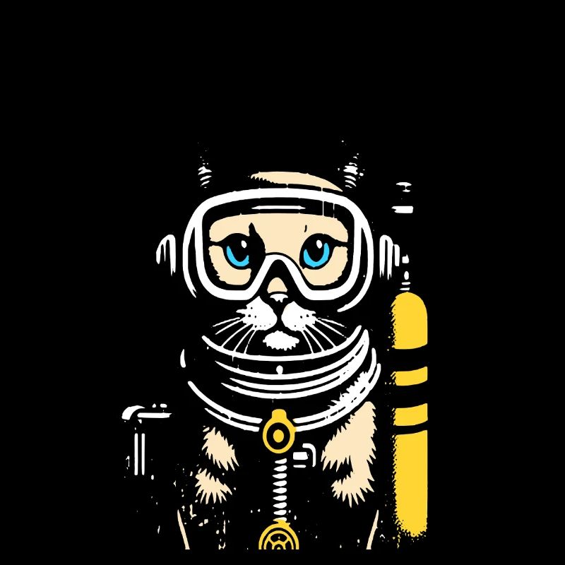 Cat Diver Diving