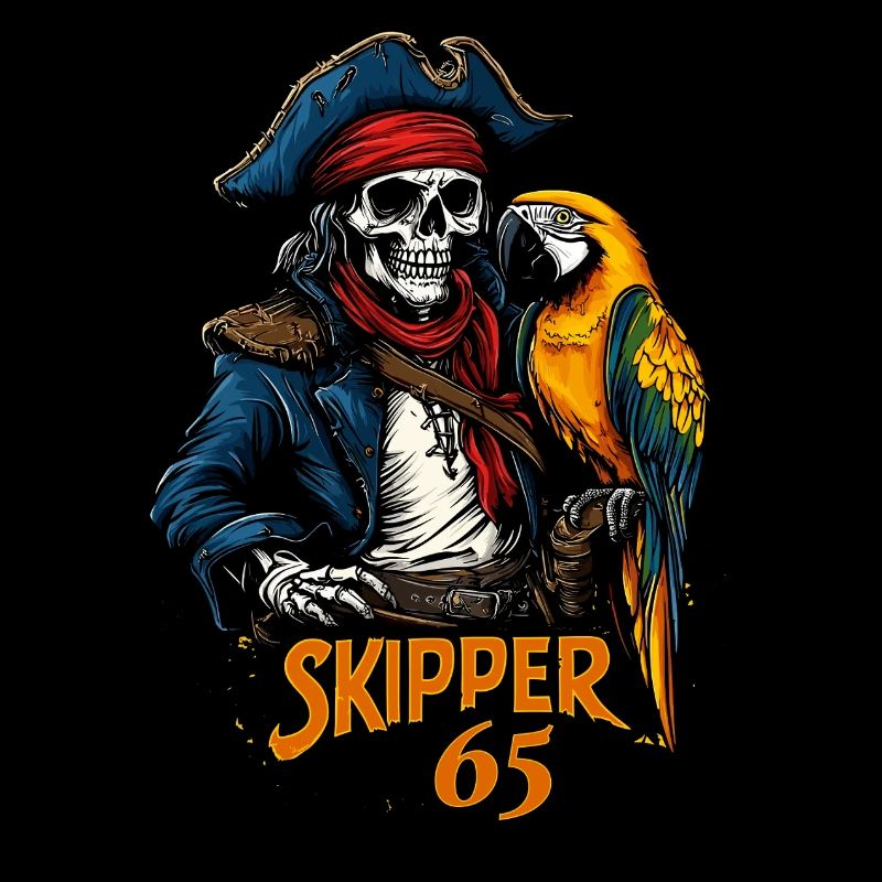 Skipper 65 Geburtstag Boot Motorboot Segelboot