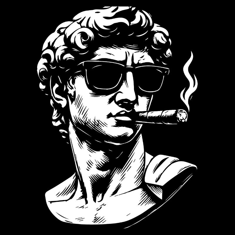 David Michelangelo raucht Zigarette