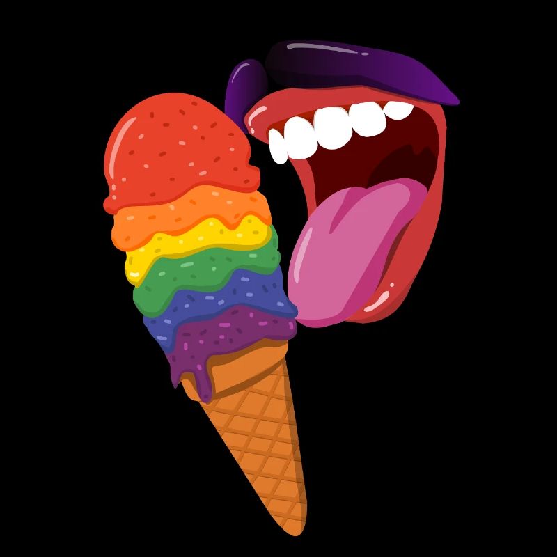 Glace arc-en-ciel