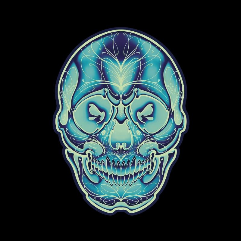 Blue skull by Owan