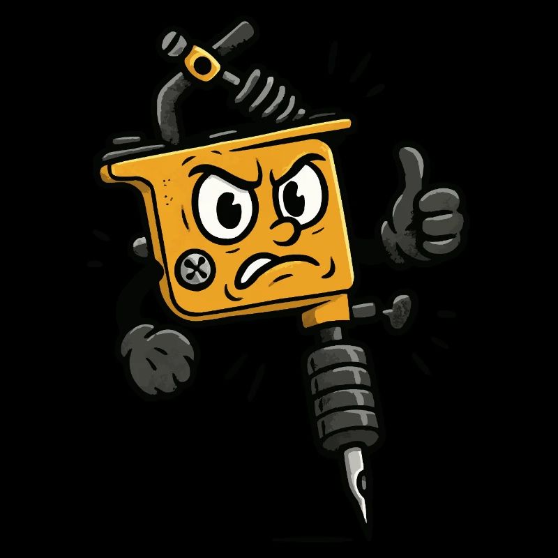 Bande dessinée de machine à tatouer