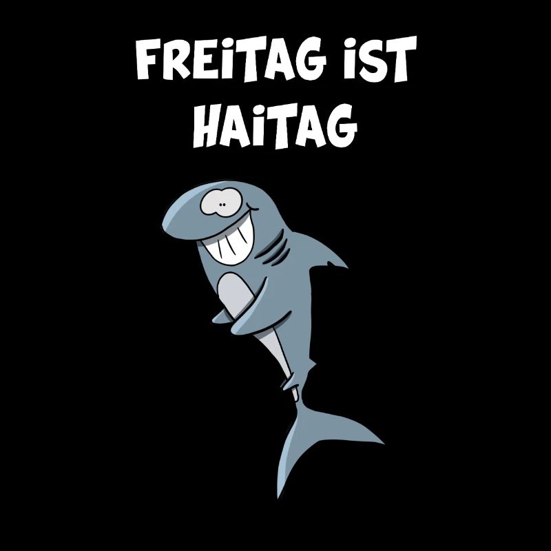 Humorous shark graphic with saying