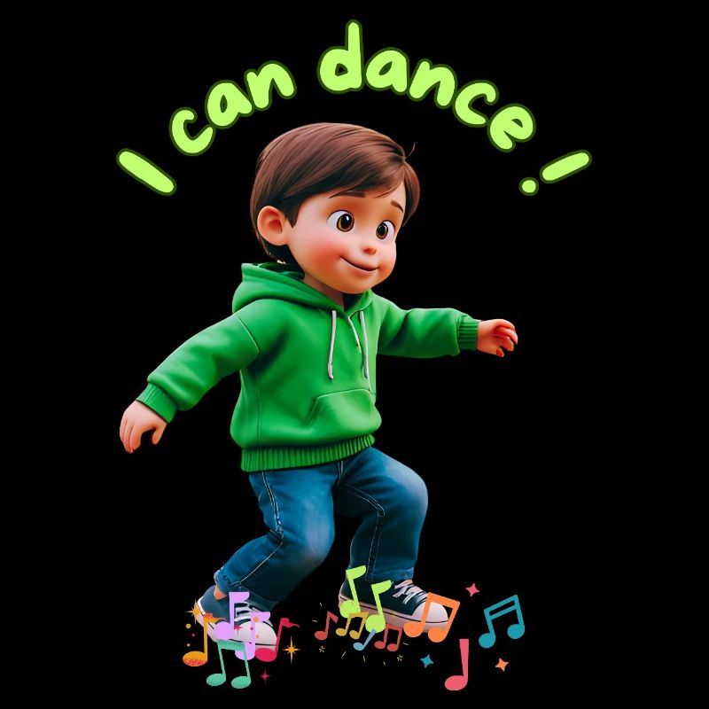 Petit garçon et notes de musiques 