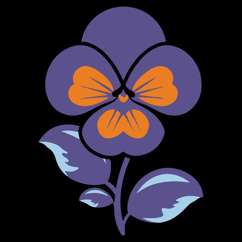 Fleur violette et oranger