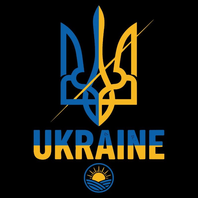 Trident Crest in Blue and Yellow