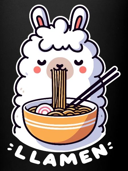 Lama ramen douillet et kawaii