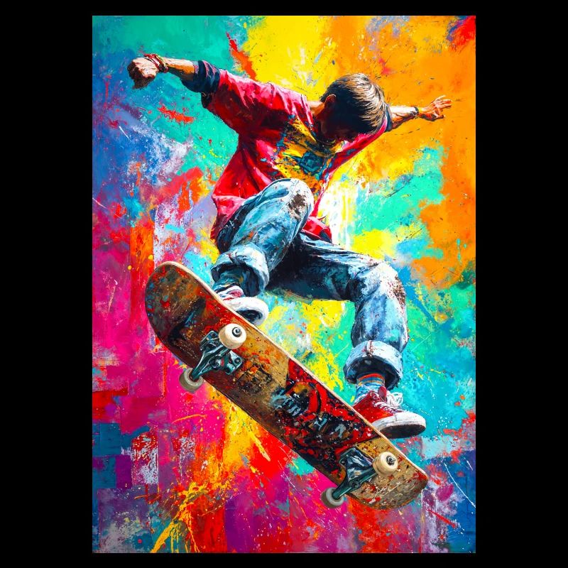 Chromatischer Skateboard Splash