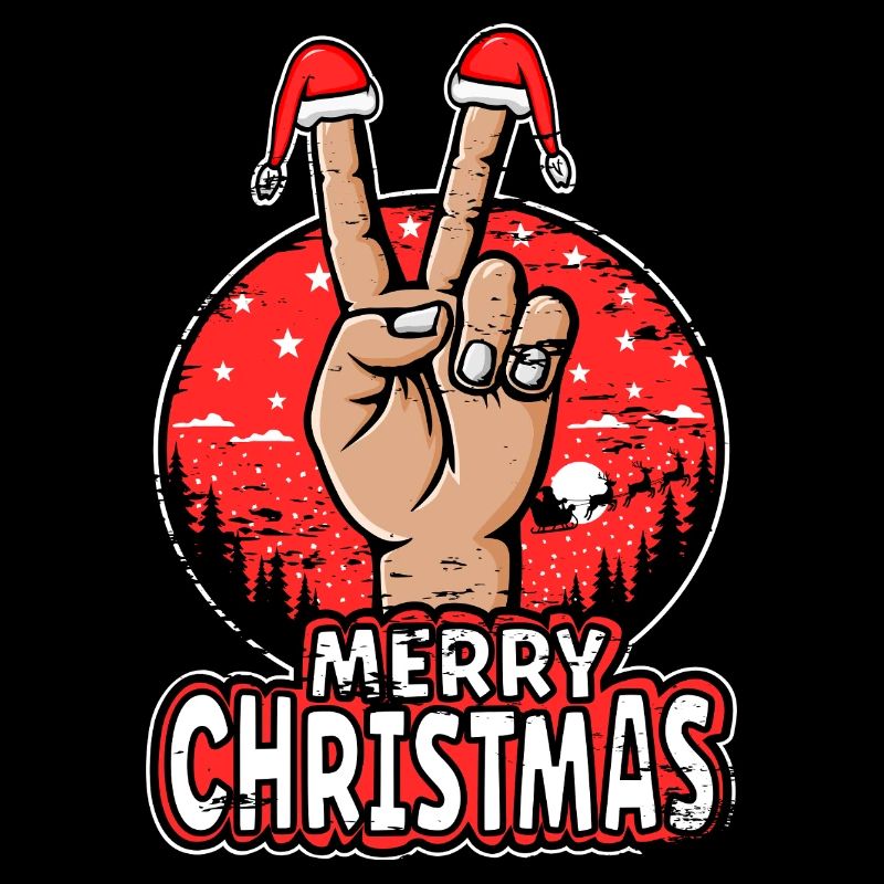 Joyeux Noël Signe de Paix Motif Rose Utilisé
