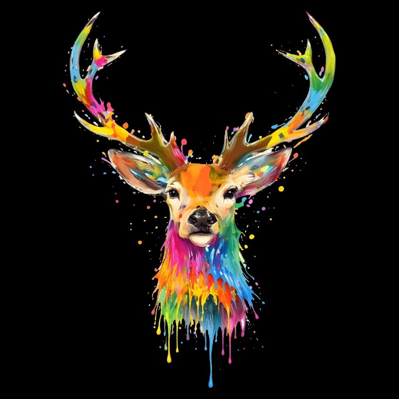 Bunter Hirsch – Graffiti Tierkunst