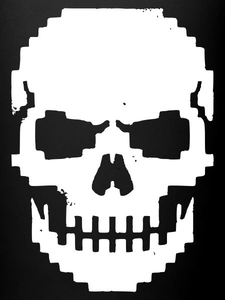 Mâchoire de Crâne Pixel 8-Bit