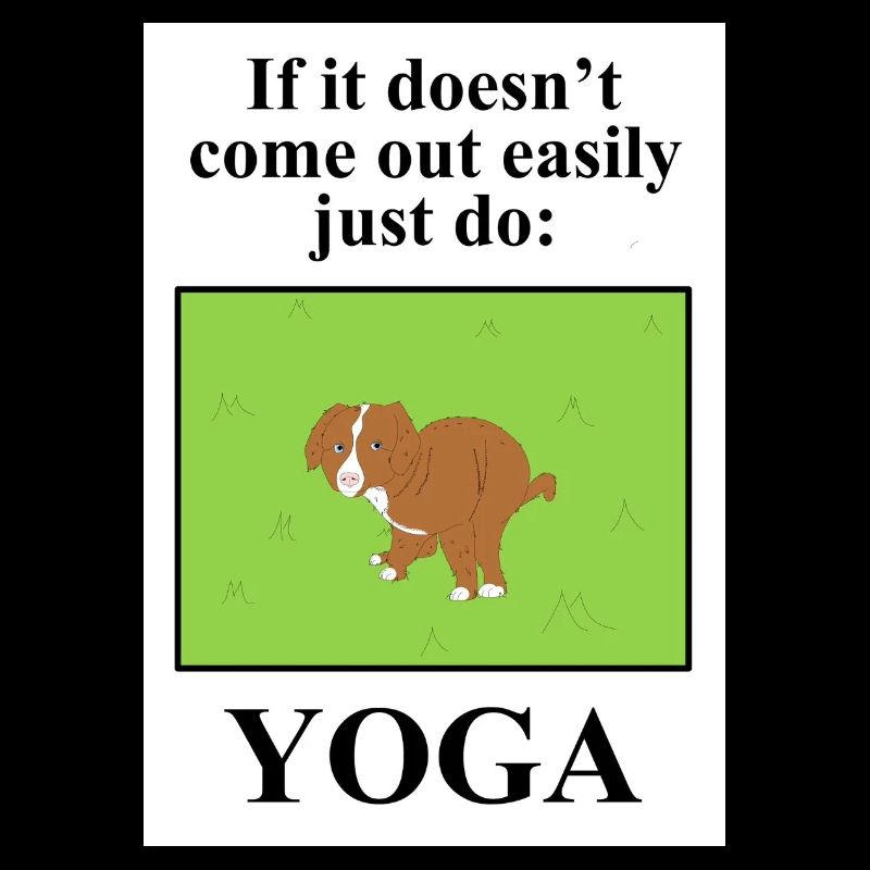 Design eines Hunde-Yoga-Streichs