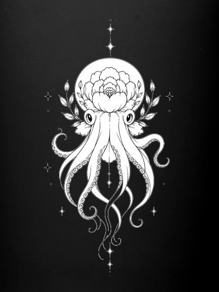 Floral Octopus Mandala
