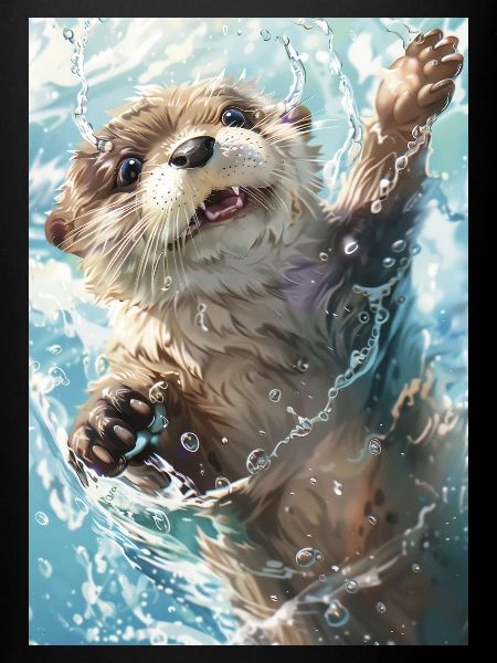 Fröhliches Otterplanschen