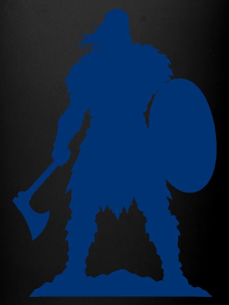 Wikinger Kämpfer Silhouette