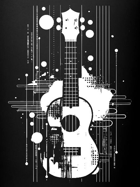 Ukulele Zeichnung
