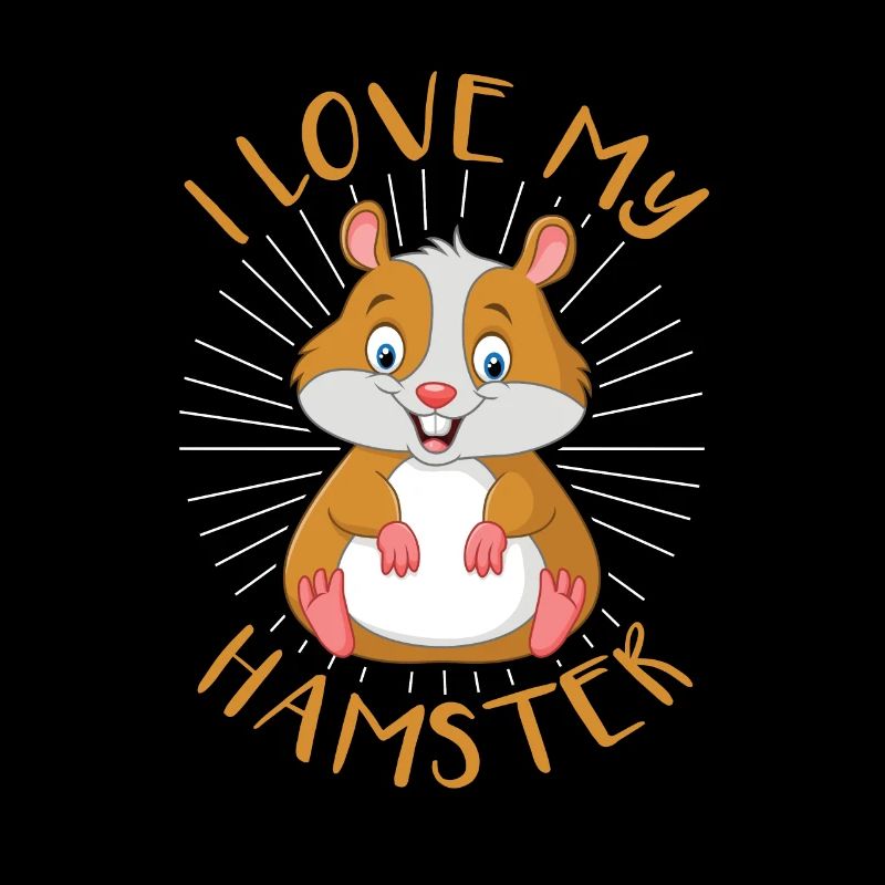 Hamster drôle J’aime Mon hamster