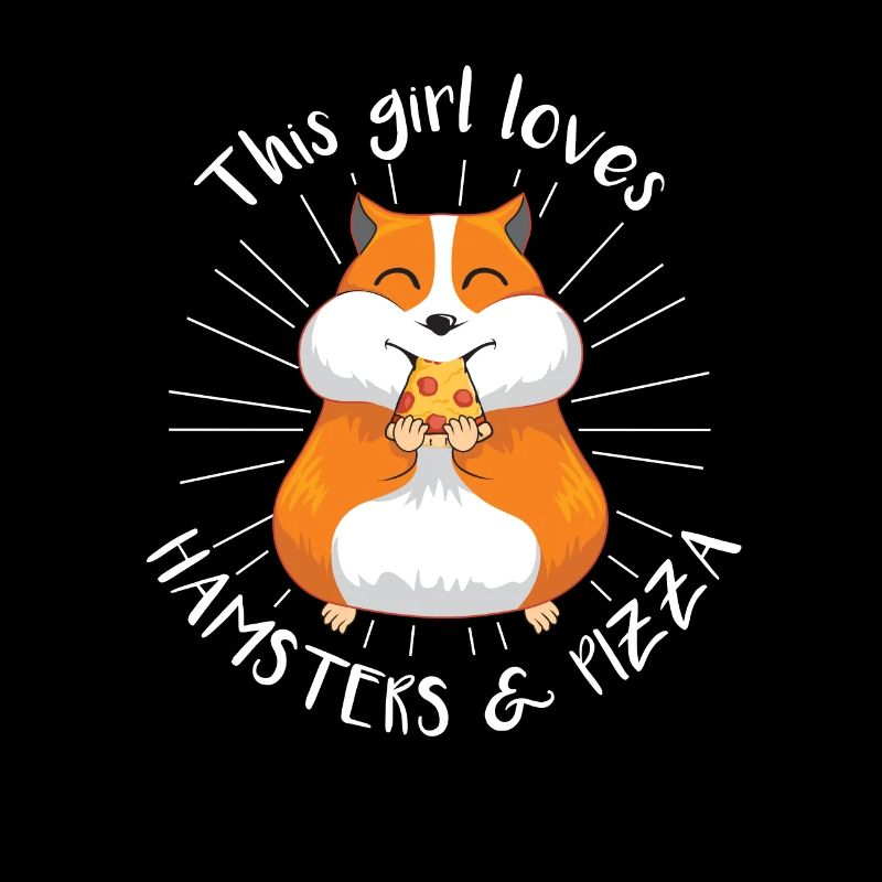 Hamster Dieses Mädchen Liebt Hamster Und Pizza