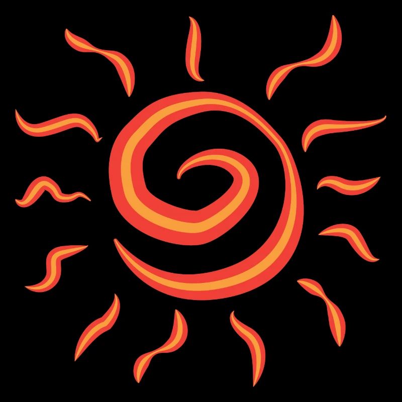 Orange/Red sun