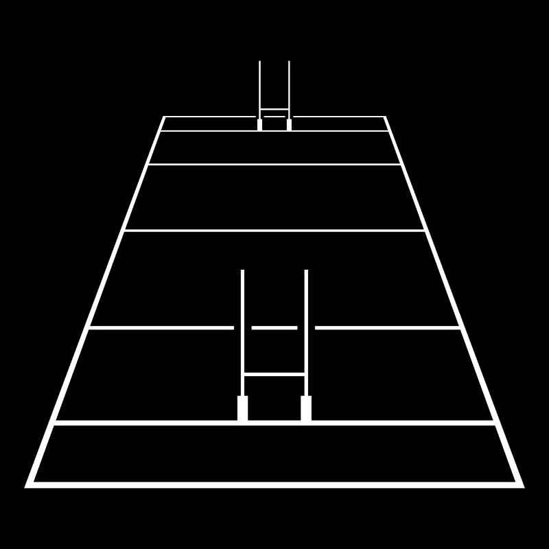 Rugby field white