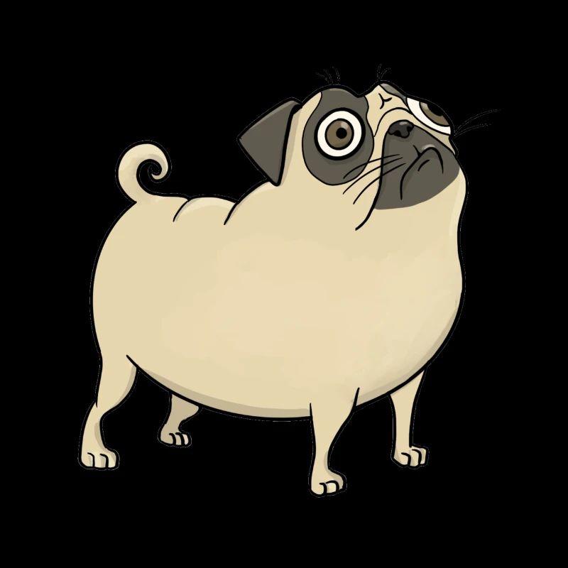 Mops komisch peinlich berührt