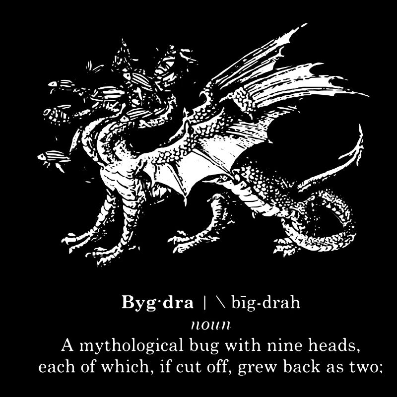 coder shirt hydra bug