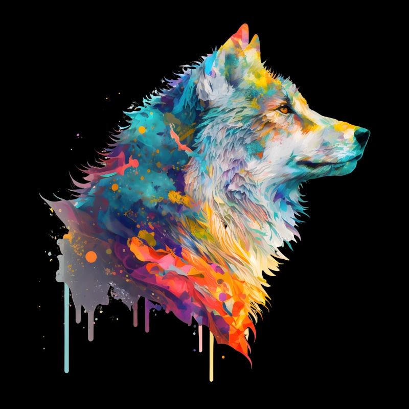 Aquarell Wolf