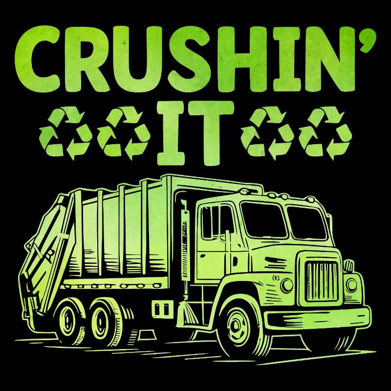 Crushin' It Trash Collector Garbage Collecting