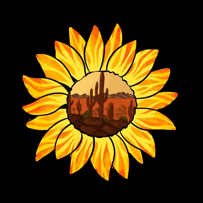 Wüste und Sonnenblume