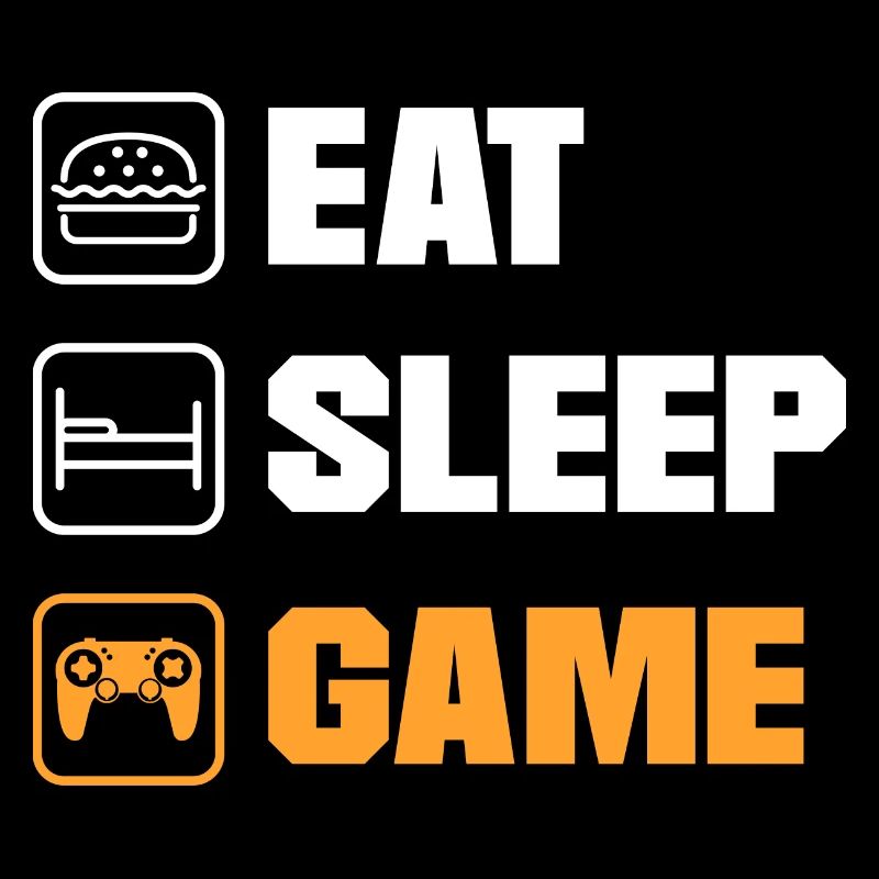 Eat Sleep Game Video Game Player Gaming Console Pc