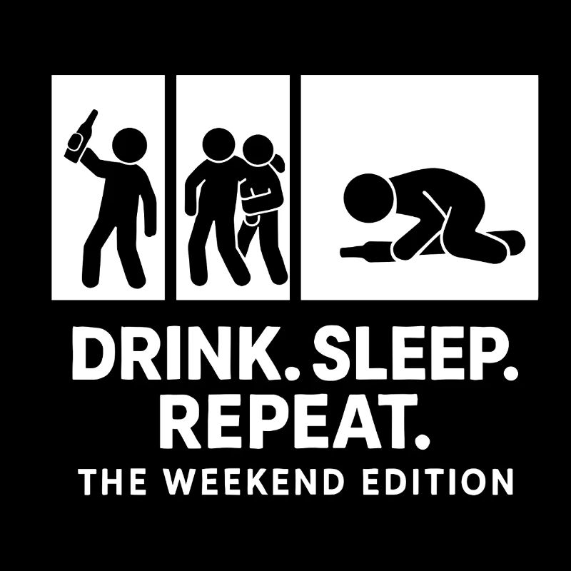 Fun drink. Sleep. Repeat. Design