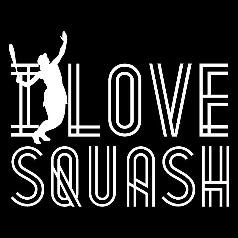 J’aime le squash squash équipe de raquette